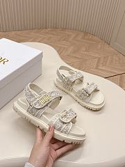 Dior Dioract Sandal White Gold Tweed - 3
