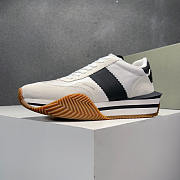 Tom Ford Suede James Sneaker Black Cream - 4