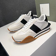 Tom Ford Suede James Sneaker Black Cream - 2