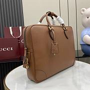 Gucci GG Emblem Briefcase Brown 40x30x6cm - 6