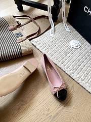 Chanel Ballerina Black Light Pink Flat - 4