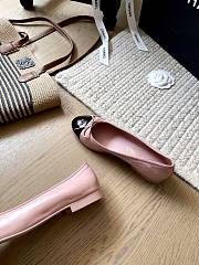 Chanel Ballerina Black Light Pink Flat - 2