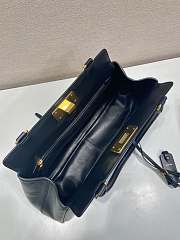 Prada Medium Leather Tote Bag Black 38x21x8cm - 4