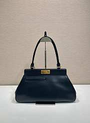 Prada Medium Leather Tote Bag Black 38x21x8cm - 3