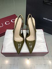 Gucci Signoria Slingback Pump Dark Green 10.5cm - 2