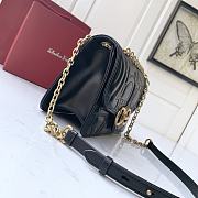 Ferragamo Quilted Gancini Large Flap Bag Black 25x16x9cm - 4
