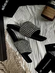 Alexander Wang Anya Crystal Flat Slide Sandals - 2
