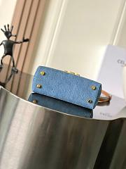 Celine Teen Nino Bag Blue Denim 20.5x13x8cm - 6