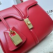 Celine Mini 16 Satinated Calfskin Red 18.5x15.5x9cm - 2