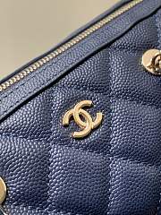 Chanel 25P Clutch With Chain Navy Blue Caviar 18.5x11.5x11cm - 2