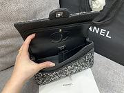 Chanel Flap Bag Black Tweed Strass Crystal 25cm - 5