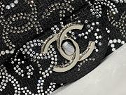 Chanel Flap Bag Black Tweed Strass Crystal 25cm - 4