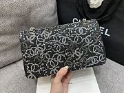 Chanel Flap Bag Black Tweed Strass Crystal 25cm - 2