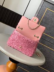 Chanel Flap Bag Pink Sequins 20cm - 2