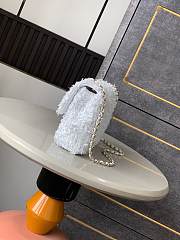 Chanel Flap Bag White Sequins 20cm - 3