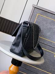 Chanel Large Flap Bag Black Caviar Silver 43cm - 4