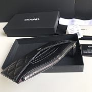 Chanel Long Wallet Black Caviar Silver 19.5x10.5x3cm - 3
