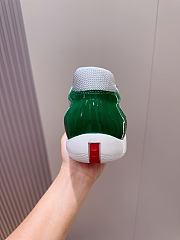 Prada Patent Technical Fabric Sneakers Green  - 5