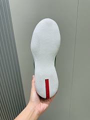 Prada Patent Technical Fabric Sneakers Green  - 4