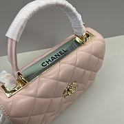 Chanel Trendy Top Handle Light Pink Gold Bag 25cm - 4