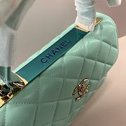 Chanel Trendy Top Handle Blue Gold Bag 25cm - 6