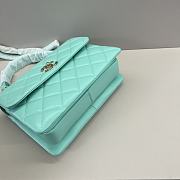 Chanel Trendy Top Handle Blue Gold Bag 25cm - 3