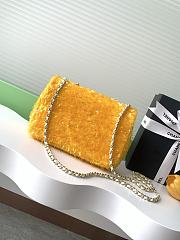 Chanel Flap Bag Sequins Yellow Gold 21x14x8cm - 4