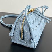 Bottega Veneta Intrecciato Concert Pouch Blue 18.5x11.5x8.5cm - 5