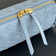 Bottega Veneta Intrecciato Concert Pouch Blue 18.5x11.5x8.5cm - 3