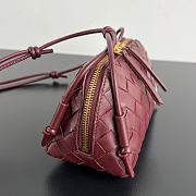 Bottega Veneta Intrecciato Concert Pouch Red White 18.5x11.5x8.5cm - 6