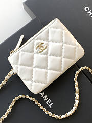 Chanel Clutch With Chain White 22x15x6cm - 3