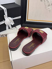 Chanel Red Slides - 5