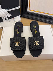 Chanel Denim Black Sandal Heel 5cm - 2
