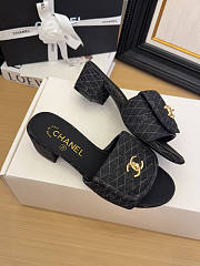 Chanel Denim Black Sandal Heel 5cm - 3