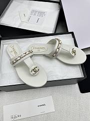 Chanel White Slides 10 - 5