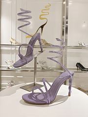Rene Caovilla Jewel Snake With Heel Purple 10cm - 4