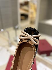 Valentino Garavani Rockstud Patent Black Ballerina Flat - 2