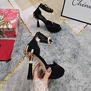 Dolce & Gabbana Crystal Pearl Heel Black 11cm - 4