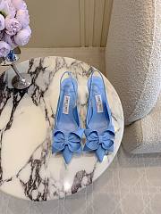 Jimmy Choo Staz Slingback 70 Dusty Blue Pumps - 4
