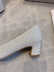 Jimmy Choo Elme 45 White Pearl Satin Pumps - 2