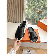 Hermes Infra Sandal Black White - 4