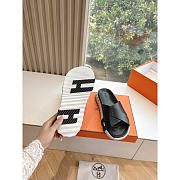 Hermes Infra Sandal Black White - 2