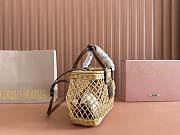 Miu Miu logo-appliqué Interwoven Tote Bag 24x18x9cm - 5