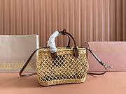 Miu Miu logo-appliqué Interwoven Tote Bag 24x18x9cm - 4