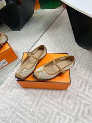 Hermes Kichu Ballet Flat Brown - 2
