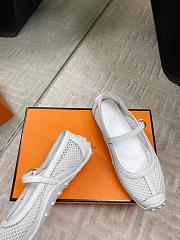 Hermes Kichu Ballet Flat White - 5