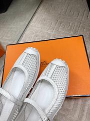 Hermes Kichu Ballet Flat White - 2