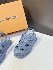 Louis Vuitton LV Maya Flatform Blue Sandal - 4