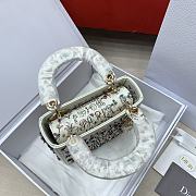 Dior Mini Lady Bag Multicolor White 17cm - 3