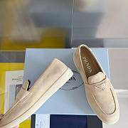 Prada Leather Loafers Light Brown - 5